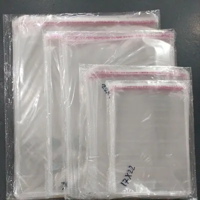 100pcs Self Adhesive Silk Express Envelope Resealable Clear Transparent OPP Plastic Sticker Bag Clothing Packing Bags Plastik