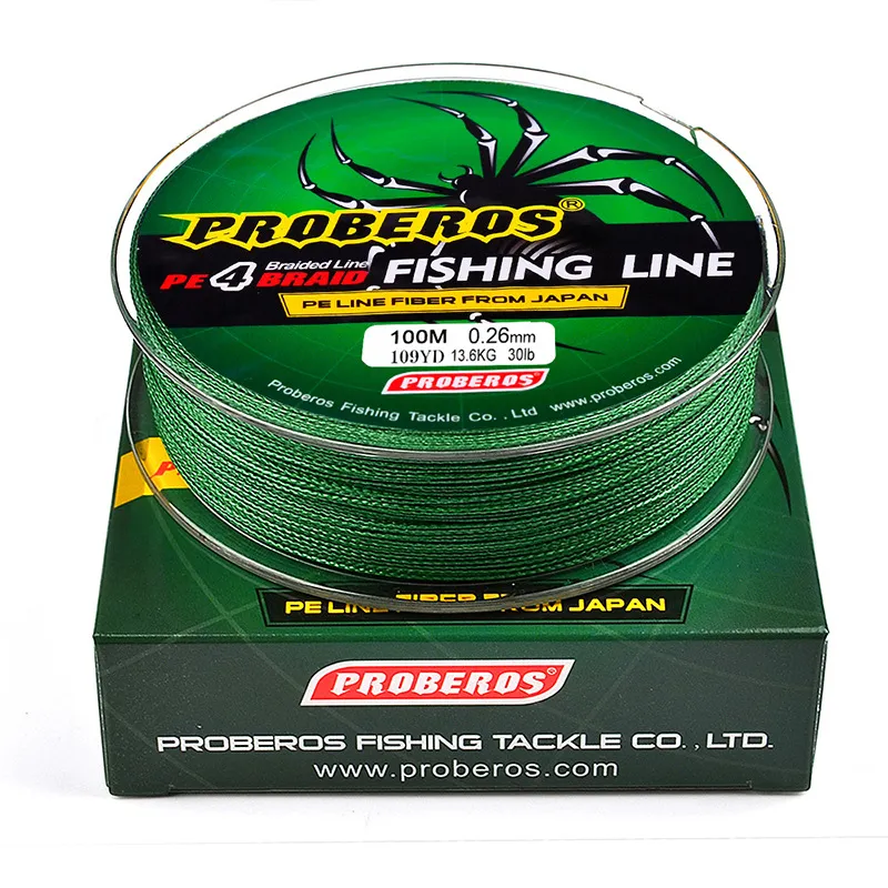 PROBEROS Strongest 4 Stands Fishing Lines 100M Braided PE Line ×4