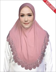 Tudung Mose Crepe Daimond Lasercut Awning Scuba