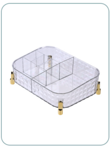 LESS - Light luxury style storage box desktop storage transparent cosmetics storage box lipstick skin care product shelf