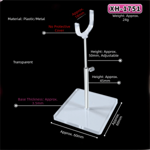 CHUN053634 Adjustable Doll Display Holder Slip Resistant Height Adjustable Doll Display Base Quality Transparent Doll Stand