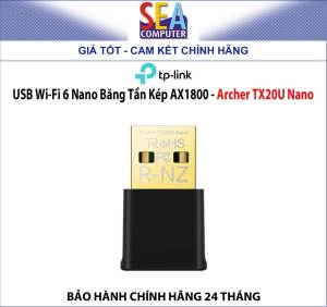 Bộ Chuyển Đổi USB Wi-Fi 6 AX1800 TP-Link Archer TX20U / TX20U Plus / TX20U Nano