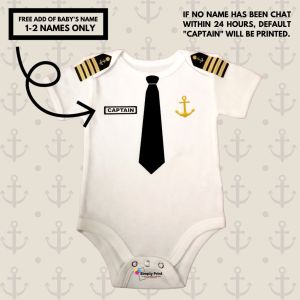 Nautical Seaman Career Baby Onesie Custom Name 0-12 months Cotton Onesie Monthly Baby Onesies