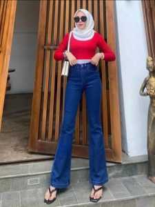 Jeans Cutbray Highwaist Wanita Celana Jeans Wanita Celana Cutbray Stretch Import Celana Jeans Highwaist