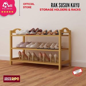 Mall Perabot | Rak Sepatu Susun Kayu Tempat Sandal Tingkat Sendal Shoe Rack Storage Racks