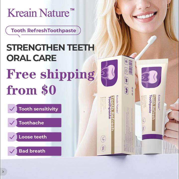 Refresh Toothpast Tooth Refresh Toothpaste – Fresh Breath, Prevent Tooth Loss, Natural ...