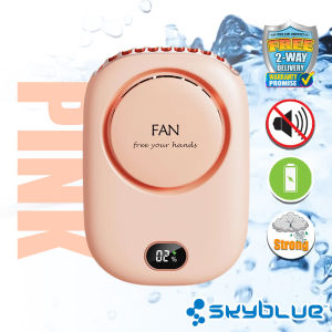 Skyblue Mini Neck Fan Cooler Rechargeable USB Fans With Hanging Cooling Kipas Kecil For Kids Student Sport Outdoor LED S