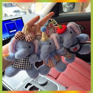 RUASA Cute Animals Elephant Plush Doll Toy Pendant Keychain Backpack Hanging Ornaments Gifts