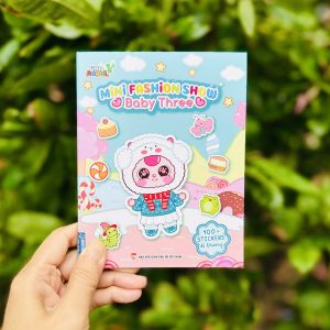 Sách bóc dán hình Mèo Mimi Baby Three Cún Poodle Gấu Teddy Thỏ bunny - Mini Fashion Show (100+ Sticker ) Minh Thắng