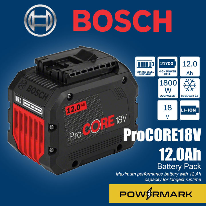 BOSCH ProCORE 18V 12.0Ah Lithium Ion Battery [POWERMARK | BCT] | Lazada PH