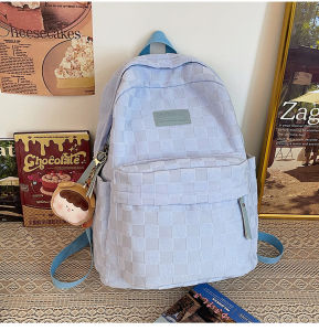 C & K กระเป๋าเป้เด็ก ลำลอง ลายสก๊อต ความจุใหญ่ กระเป๋านักเรียน กระเป๋าเป้นักเรียน กระเป๋านักเรียนหญิง กระเป๋าเป้หญิง กระเป๋านักเรียนมอปลาย ใช้ได้ทั้งชายและหญิง