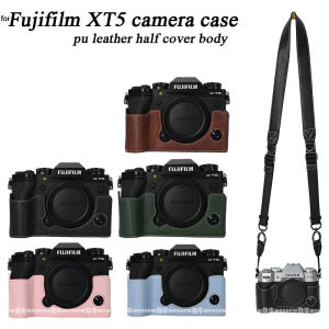 【NEW F】XT5 Casing PU Leather Casing for Fujifilm XT5 Camera Case Bag Half Body Cover Fujifilm X-T5