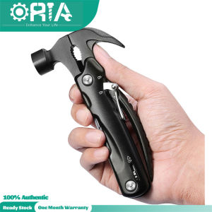 ORIA Hammer Multitool 12 in 1 Tools Set Perfect Gift Birthday Gift for Famiily Friend for Outdoor Hunting Hiking Stainless Steel