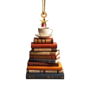 Book lover decorations acrylic reading coffee cup book lover decorations librarian Christmas