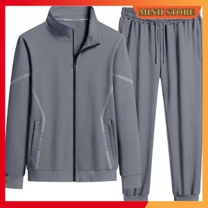Bộ đồ thể thao Nam Thu Đông Phong Cách Trẻ Trung Bộ thể thao Nam Khóa Kéo Chất Nỉ Nhập Cao Cấp BN08 - MINHSTORE 66