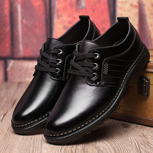 รองเท้าคัทชูชายเย็บพื้น Autumn New Casual Sports Shoes Single Shoes Leather Mens Shoes Formal Shoes Leather Shoes