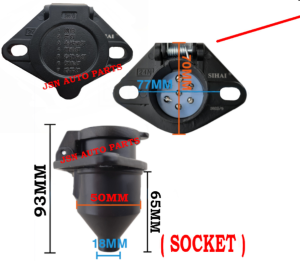 7 CORE PLUG & SOCKET TRAILER CONNETOR BRAND SIHAI  100% HIGH QUALITY LORRY TRUCK AKSESORI