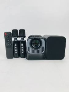 3IN1 PORTABLE  PROJECTOR WITH 2 WIRELESS MIC FOR KARAOKE