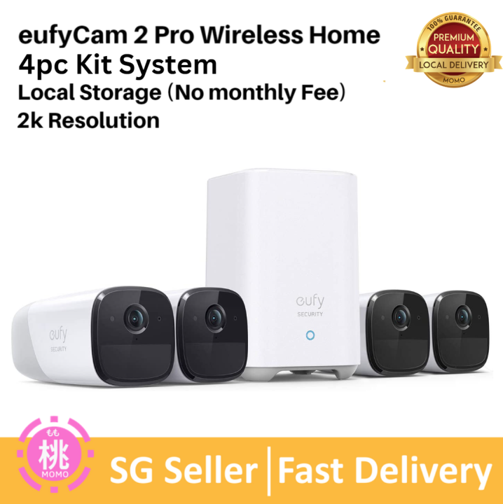 eufy Security, eufyCam 2 Pro Wireless Home Security Camera System, 365