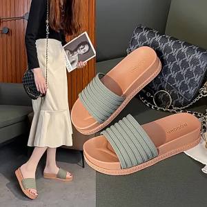 [Free Shipping] Outdoor and home use womens sandals soft summer non-slip slip-on sandals new style wedge heel thick sole summer platform sandals 2026