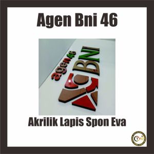 Agen Bni 46 Bahan Spon Eva Tebal 1cm Tnggi 20cm  Akrilik Lapis Spon Eva Timbul Acrilik 2mm + Eva 1cm