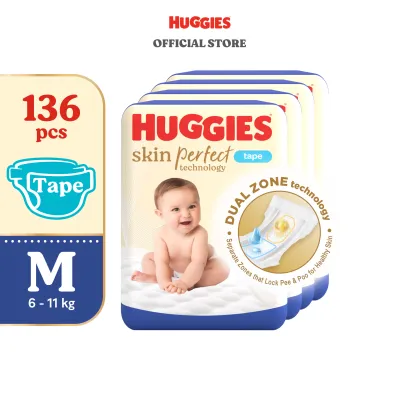 Huggies Skin Perfect Diaper - Medium 136 pcs