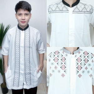 BAJU KOKO PRIA KATUN MUSLIM ORIGINAL SAKU SAMPING LENGAN PENDEK