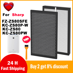 FZ-ZS80SFE Replacement HEPA & Deodorizing Filter(SET) for Sharp Air Purifier KC-ZS80P-W KC-ZS80 KC-ZS80PW