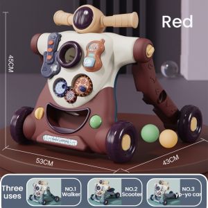 Ready Stock 3in1 Baby Walker Trolley Push Stable Adjustable 0-3 Years Multifunctional Balance Car Bike Have wheel Toy