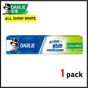 Darlie All Shiny White (Lime Mint) Whitening + Stain Prevention Fluoride Toothpaste - 140 g