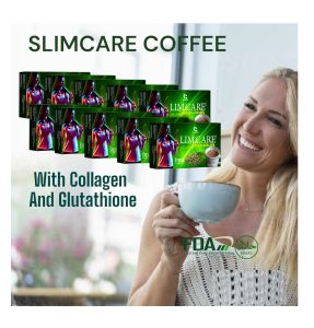 Slimcare Coffee with Glutathione & Collagen for Skin and Slimming Coffee Organic and FDA 10 Boxes Lower Cholesterol for Men and Women with Garcinia Cambodia L-Carnitine Pomegranate for Good Digestive System