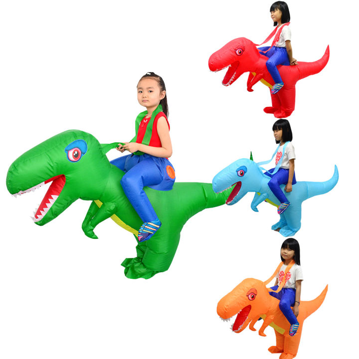 Kids Baby Inflatable Dinosaur Costume Riding a T REX Air Blow up Halloween Costume Toddler Fancy Dress Up Kindergarten Garden Game Performance Clothing Birthday Gift Lazada Singapore