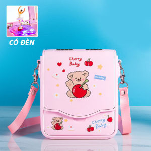 Hộp Âm Nhạc phiên bản Túi đeo chéo Pinky hồng phấn Hello Kitty/Gấu Teddy Cherry Hộp âm nhạc búp bê múa ba lê có đèn/không đèn