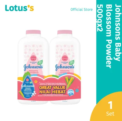 Johnsons Baby Blossom Powder 500g x 2