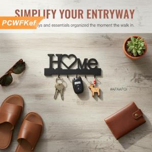 【PCWFKef】  Nhà tình yêu  hình chủ chốt với móc-không khoan treo tường kim loại tổ chức cho phòng khách trang trí giá treo chìa khóa   Móc Treo Tường