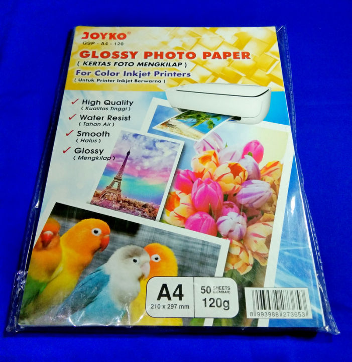 Joyko Glossy Photo Paper GSPA4120 ( 1 Set 50 Lembar ) Lazada