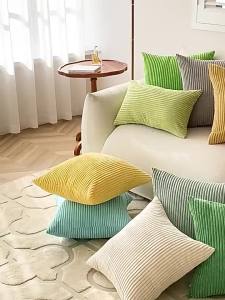 Cooling Pillow Mat Cover hotel-style use stated in source Nordic-style design striped pattern solid colour design covers the pillow surface with the stated woven design cooling pillow