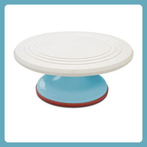 แป้นหมุนแต่งหน้าเค้ก รุ่นท็อปพลาสติกสีขาว แป้นหมุนขนาด 12 นิ้ว