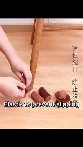 24pcs Knitted Furniture Foot Caps Non Slip Floor Protectors Penutup Kaki Perabot