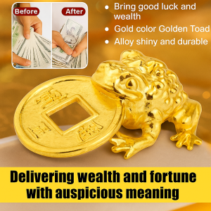 Golden Toadstool Bite Money Alloy Jewelry