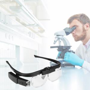 Headhold Magnifier Magnifying Glass Reading Eye Repair Magnifier LED Light 1.5X 2X 2.5X With Magnifier Lens