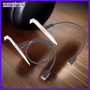ZHUYUN 1 Piece Type-E To USB-C Type C Female Connector Extension Wire Cable With Panel Mount Screw 30 50cm USB 3.2 Front Panel Header