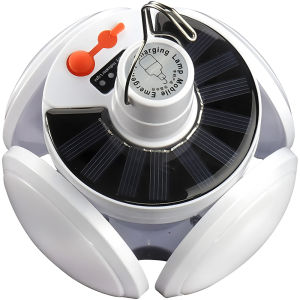 Solar Light Portable Foldable Camping Lantern Rechargeable USB Outdoor Emergency IPX7 Waterproof Lamp 5 Modes 1500mAh