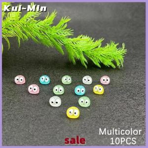 Kui-Min 10Pcs Luminous Briquettes Elfs Black Ball Sprite Duck Figurine Home Decor Glowing Miniature Fairy Garden Decoration Accessories