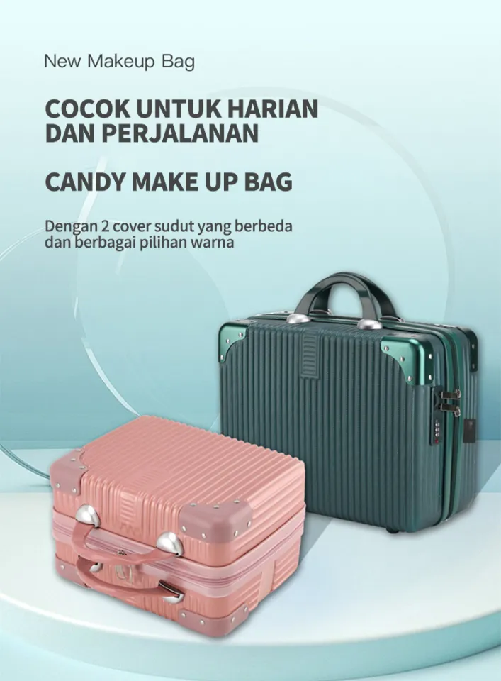 Koper Makeup Mini 14 Inch ABS PC Beauty Case Tas Premium