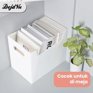 COD Dejavu Desktop Storage Buku Alat Tulis Rak Buku Meja Stationary Box Penyimapanan Buku Anti Air Organiser Dokumen File Foldable Desktop Box Container HRM321