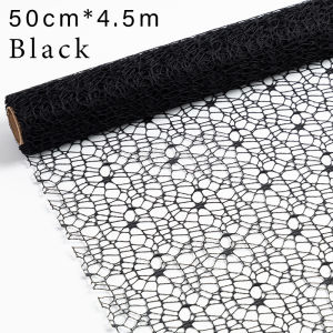 Festive Jacquard Mesh Wrapping Cloth Hollow Design Gauze for Floral Bouquet Arrangement and Home Decor