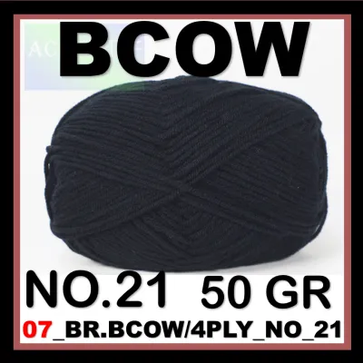 Benang Rajut Katun Susu 4 PLY milk cotton BCOW +-50Gramm