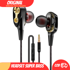 Handsfree Headset JB-11 Double Sound Headset Universal SPORTS JB11 Earphone Purebass Murah