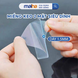 Miếng Dán 2 Mặt Siêu Dính Trong Suốt Keo Acrylic 2 Lớp Dày 1.5mm Dán Tường Chống Thấm Chịu Lực Siêu Bền Ứng Dụng Cao